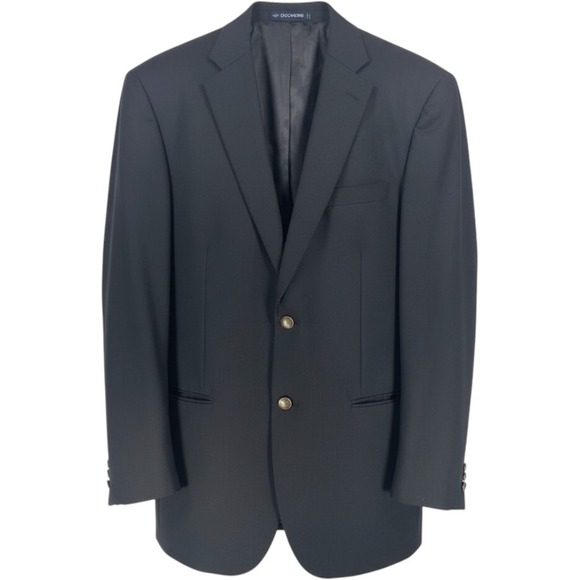 Dockers Other - Dockers Black Two Button Single Vent Suit Jacket Blazer Sport Coat Size 42 L